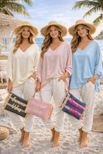 Luxury satin V neck Top