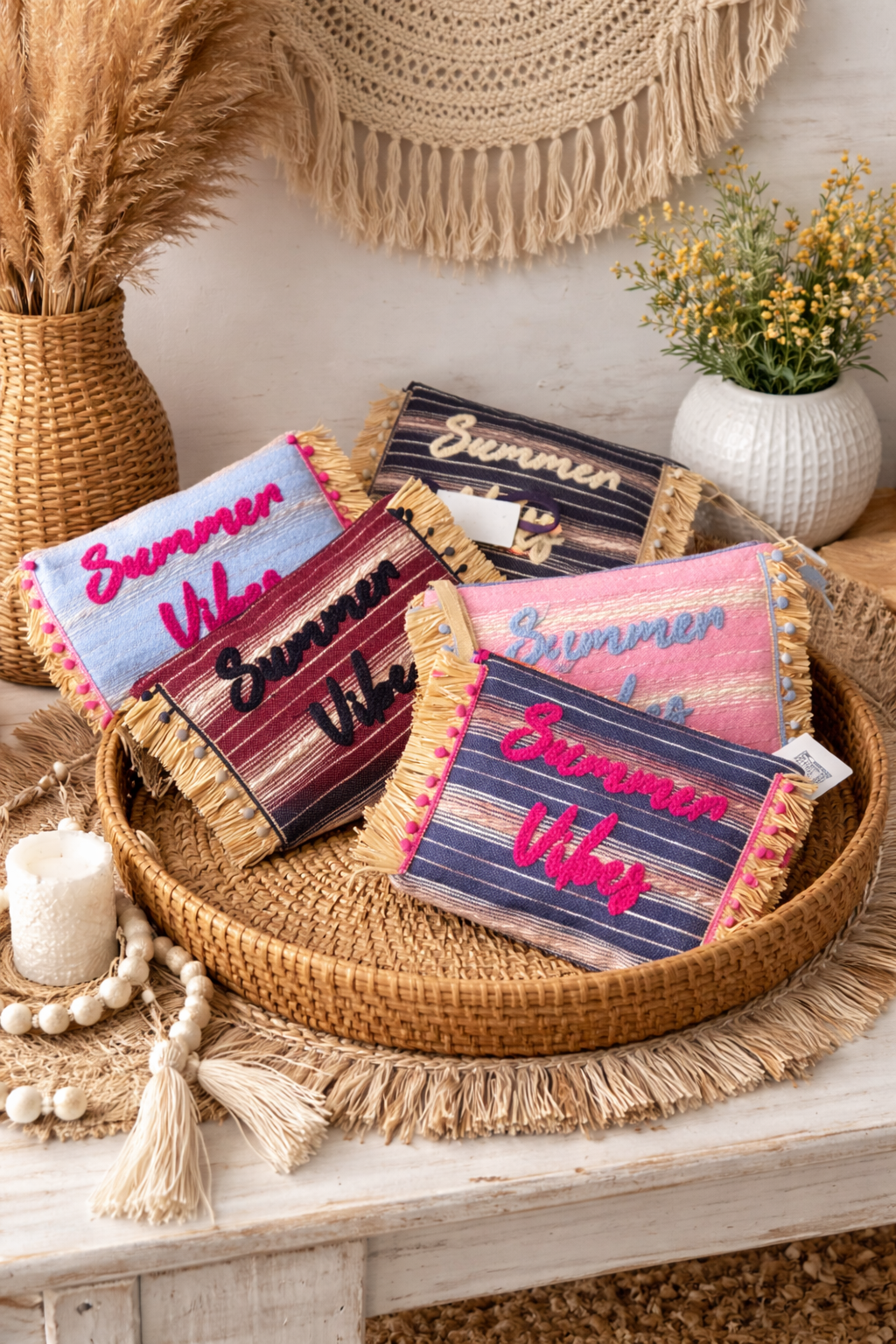 Summer vibe clutch bag