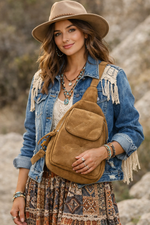 Faux suede Travel bag