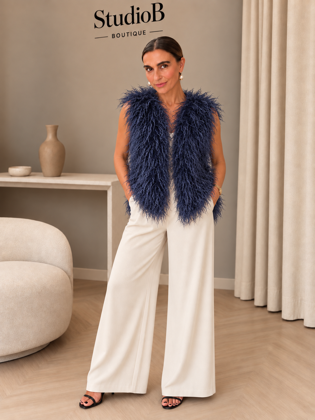 💙 The Midnight Shaggy Gilet 💙