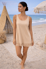 Lace edge vest