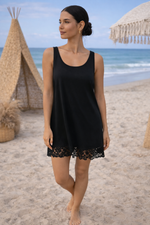 Lace edge vest