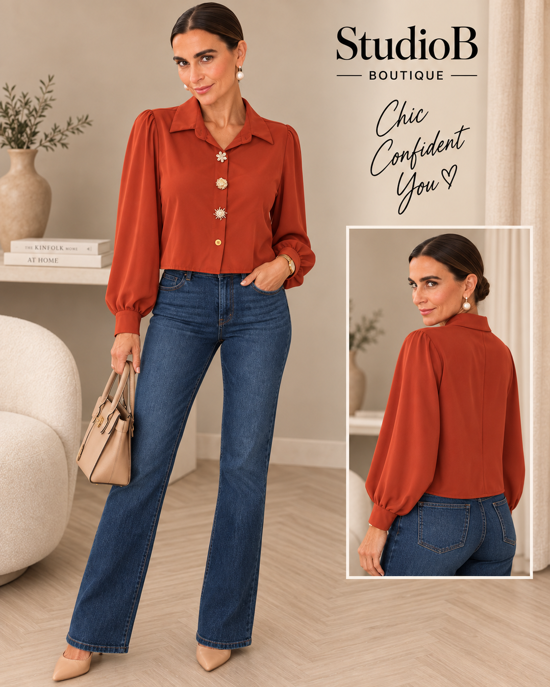 The Aurelia Button Blouse