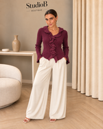 The Merlot Ruffle Knit ❤️