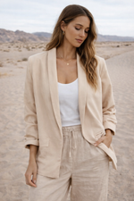 Ruched sleeved Summer Blazer