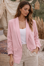 Ruched sleeved Summer Blazer
