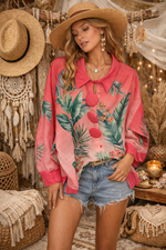 Boho button blouse