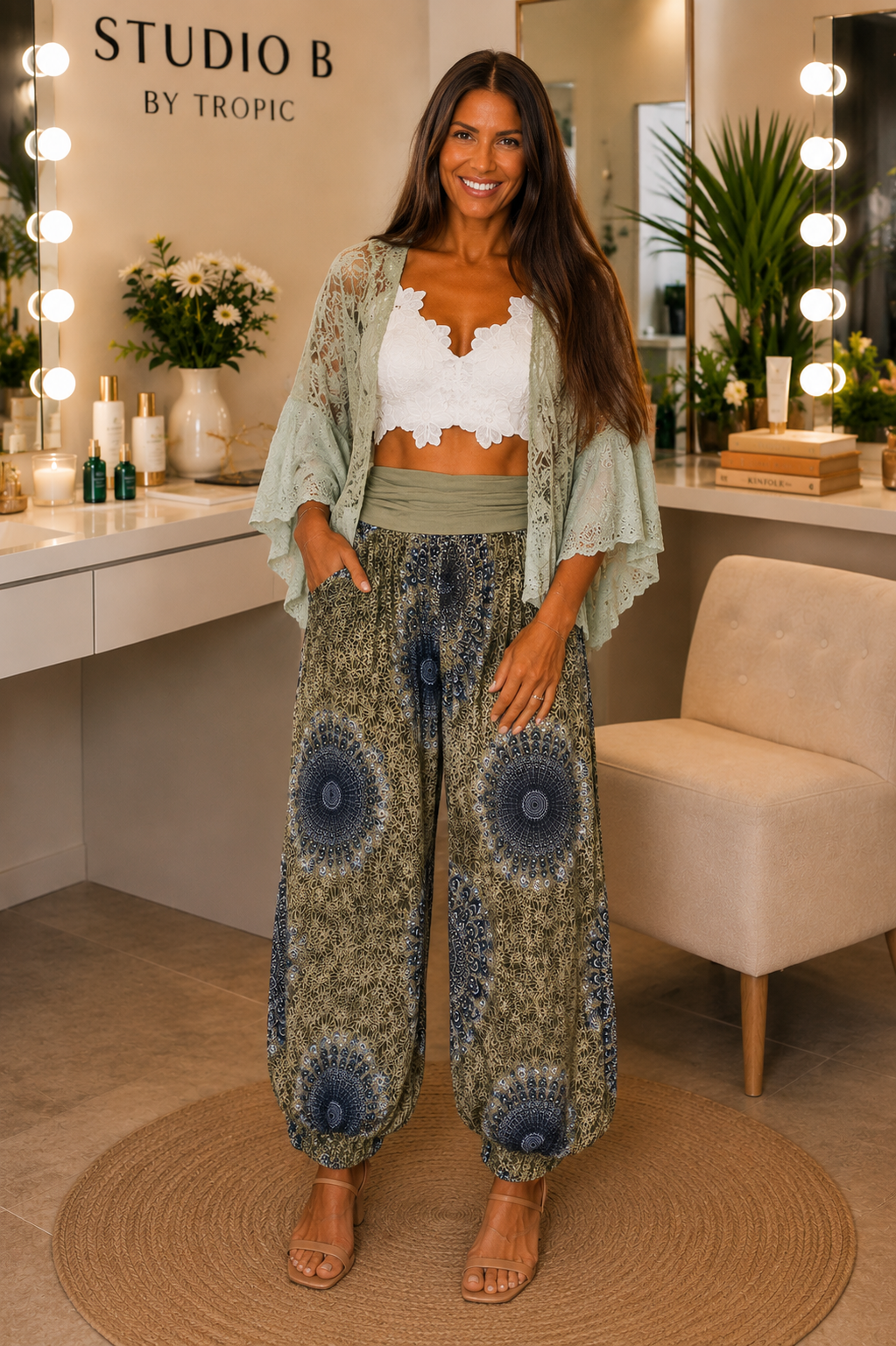 Santorini Serenity Harem Pants ✨