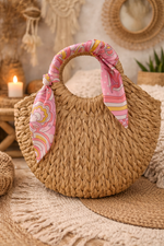 Palma Raffia Circle Bag