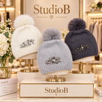 ✨ Crystal Luxe Pom Pom Beanie ✨