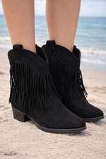 Cowboy ankle boots black