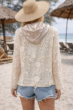Sandy Shores Crochet Hooded Jacket