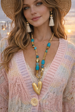 Golden Heart Tide Necklace