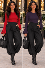 ❤️ The Bella Fluted Sleeve Ribbed Top ❤️
