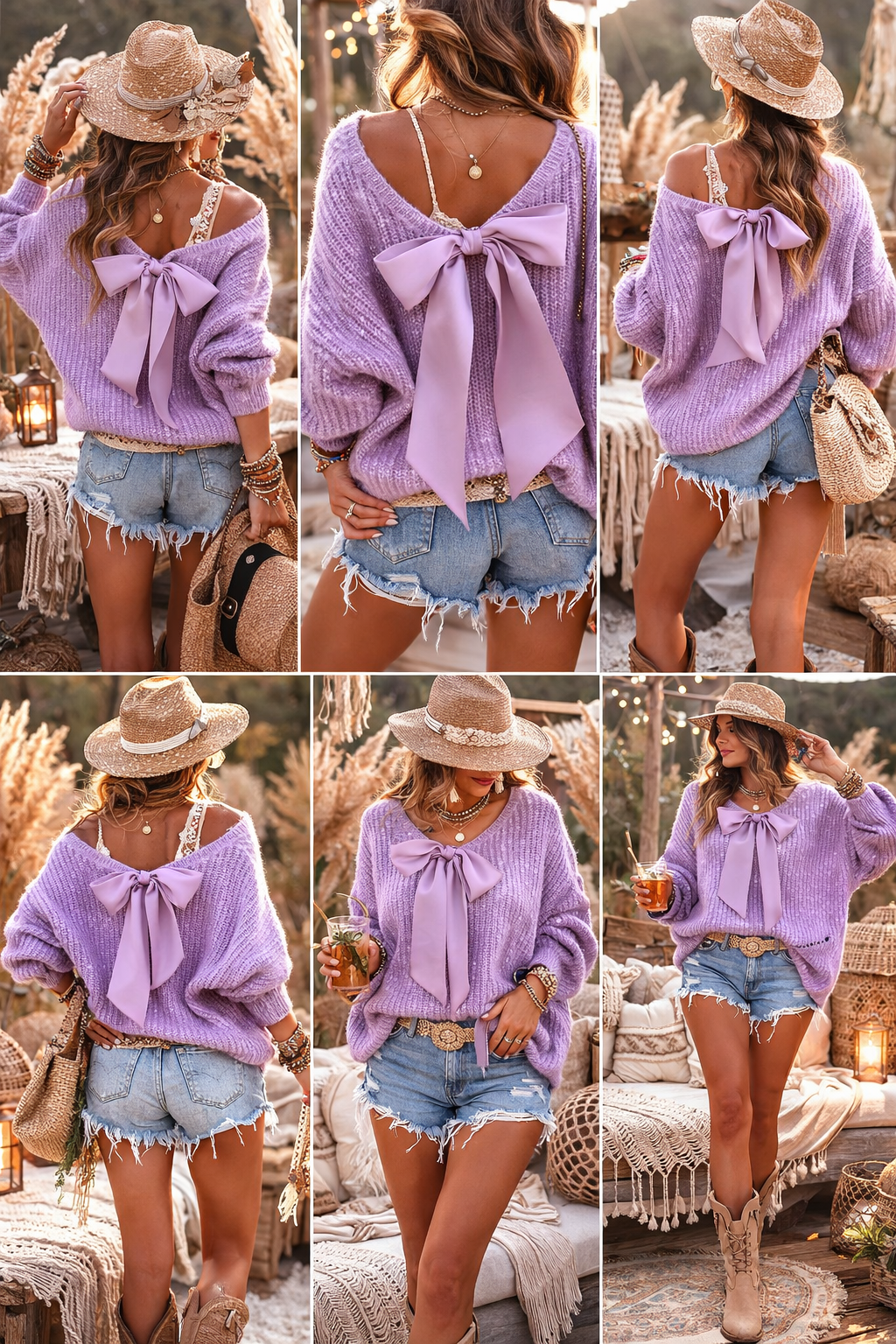 💜 Lilac Sunset Bow Knit
