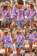 💜 Lilac Sunset Bow Knit
