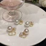 Luna Pearl Charm Drop Earrings