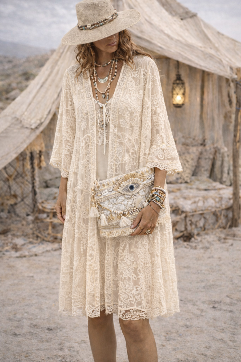 Boho Drift Lace Cover-Up