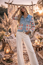 🌸 Boho Bloom Cropped Jacket 🌸