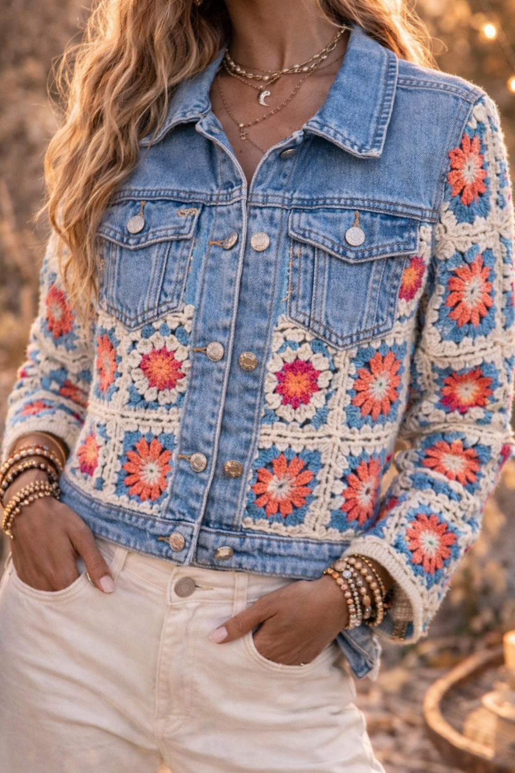 🌸 Boho Bloom Cropped Jacket 🌸
