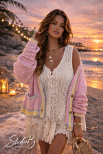 Isla Crochet Lace-Up Vest