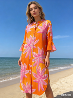 Sunshine orange flower jacket